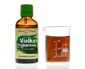 Violka trojfarebná (macoška) - bylinné kvapky (tinktúra) 50 ml