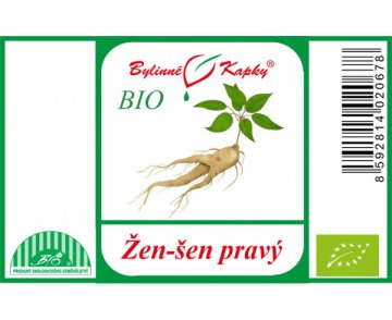 Žen-šen (žen šen, ženšen) pravý BIO - bylinné kvapky (tinktúra) 50 ml