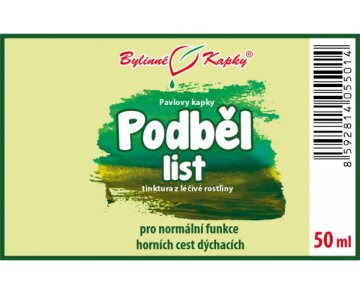 Podbeľ list - bylinné kvapky (tinktúra) 50 ml