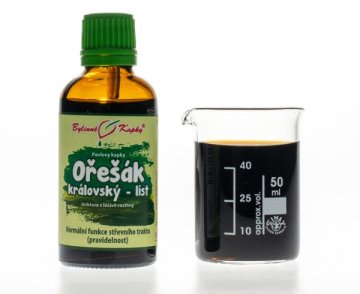 Orech kráľovský (vlašský) list - bylinné kvapky (tinktúra z orecha) 50 ml